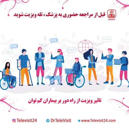 تاثیر ویزیت از راه دور بر بیماران کم توان